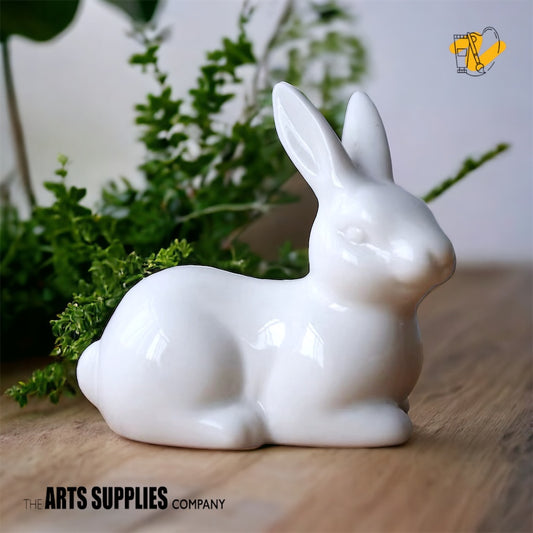 Crouching Rabbit Figurine