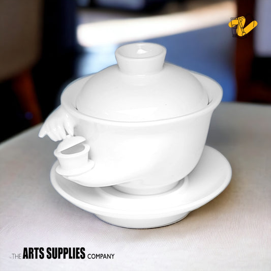 Human Chinese 3-Piece Teacup (180ml, Handmade)