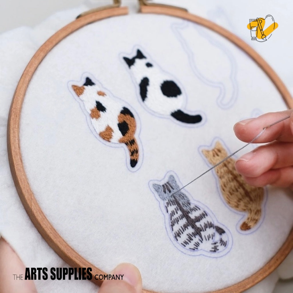 Embroidery Kit | Cats Brooches