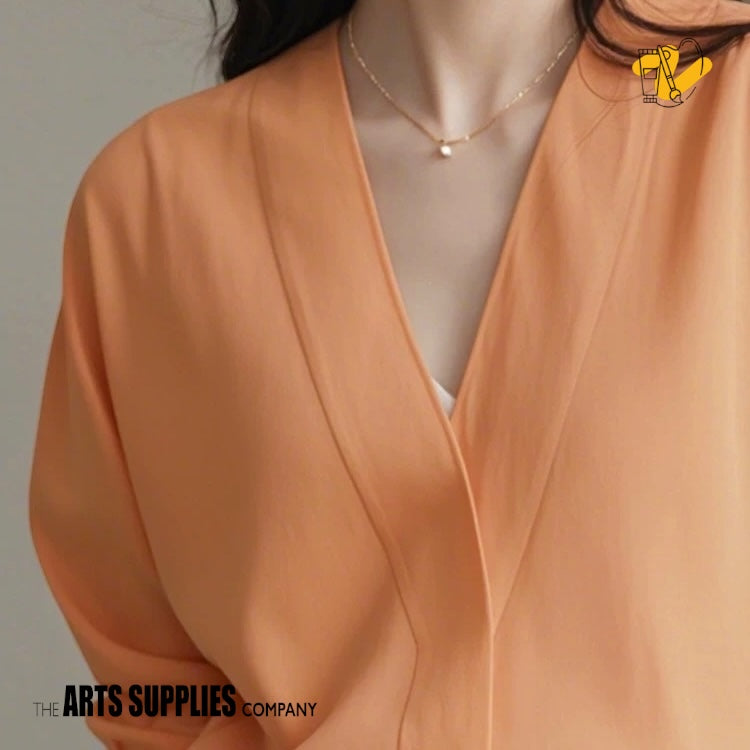 Apricot Linen Loose-fit Top