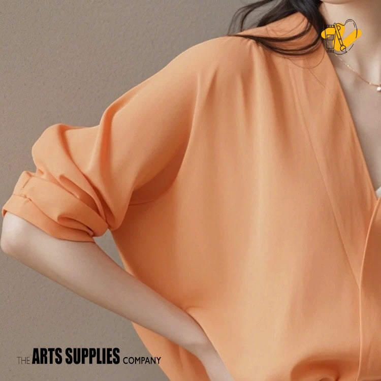 Apricot Linen Loose-fit Top