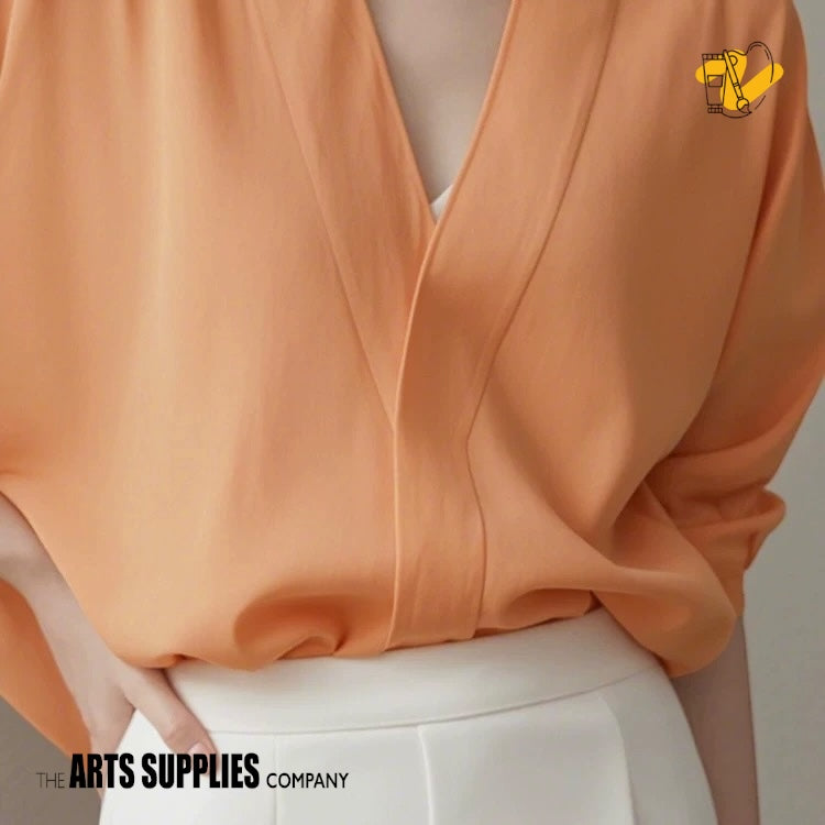 Apricot Linen Loose-fit Top