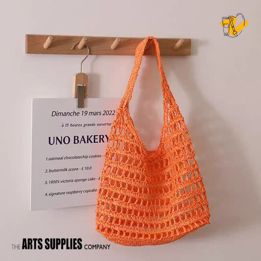 Yam Orange Bedstraw Knit Market Bag