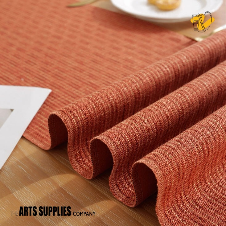 Linen/Cotton Blend Table Runner with Tassels