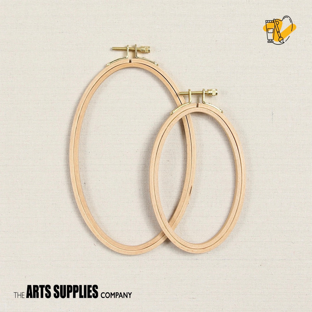 Wooden Embroidery Hoop (Oval)