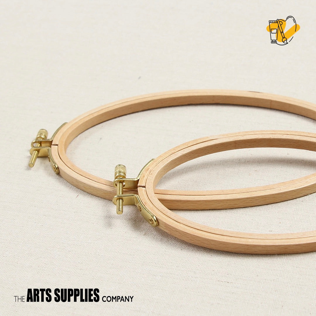 Wooden Embroidery Hoop (Oval)