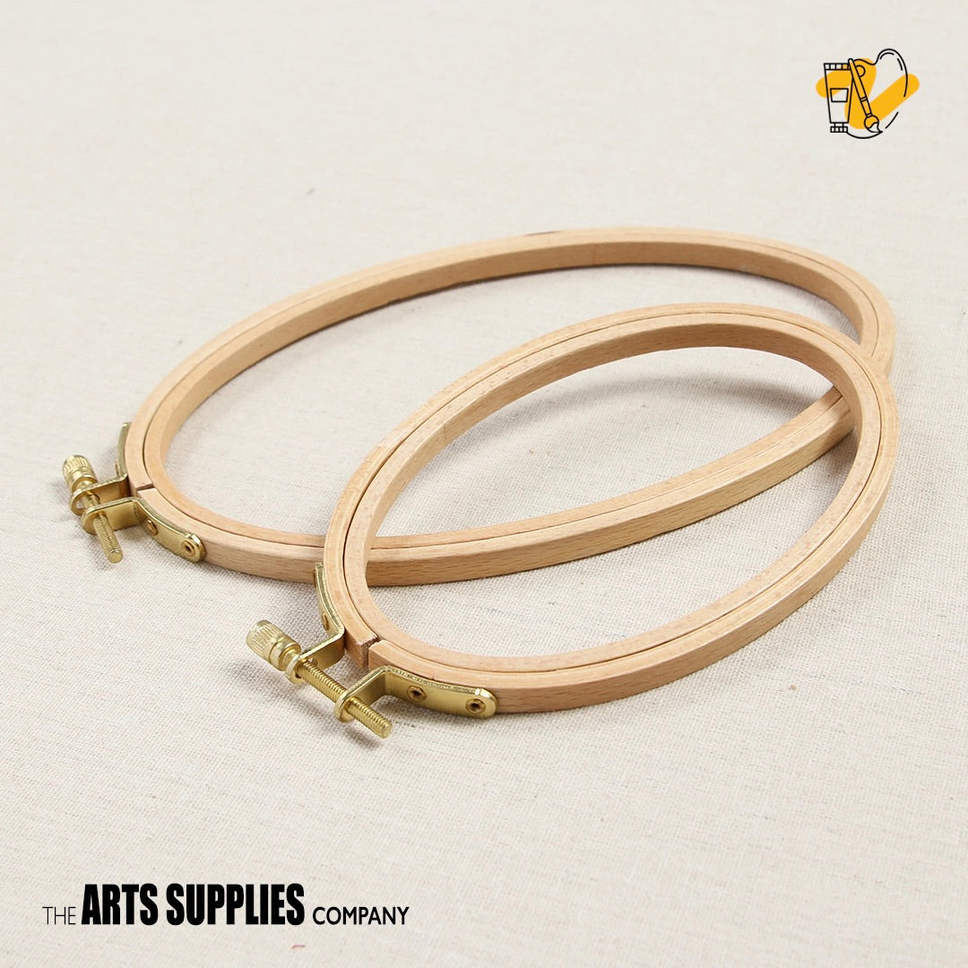Wooden Embroidery Hoop (Oval)