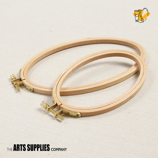 Wooden Embroidery Hoop (Oval)