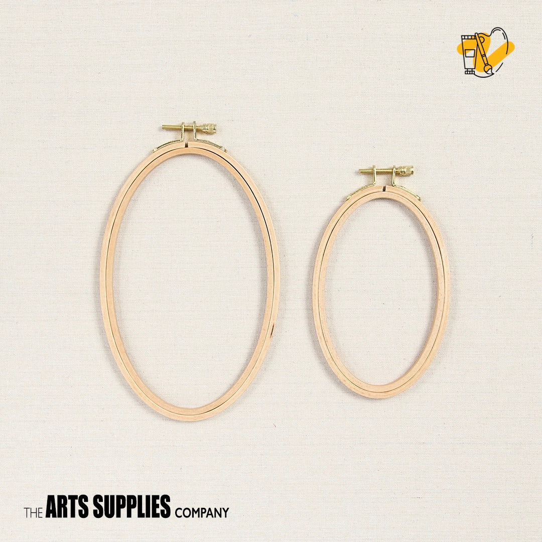 Wooden Embroidery Hoop (Oval)