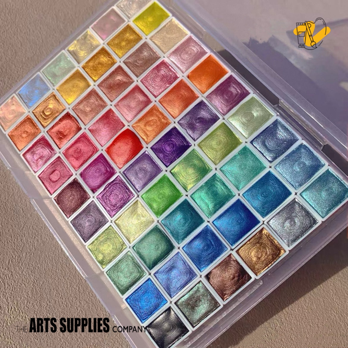 Shimmery Watercolor Paint Set (60 General Colors)