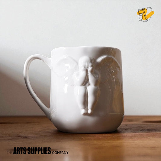 ボーンチャイナ エンボスコーヒーマグ (400ml)