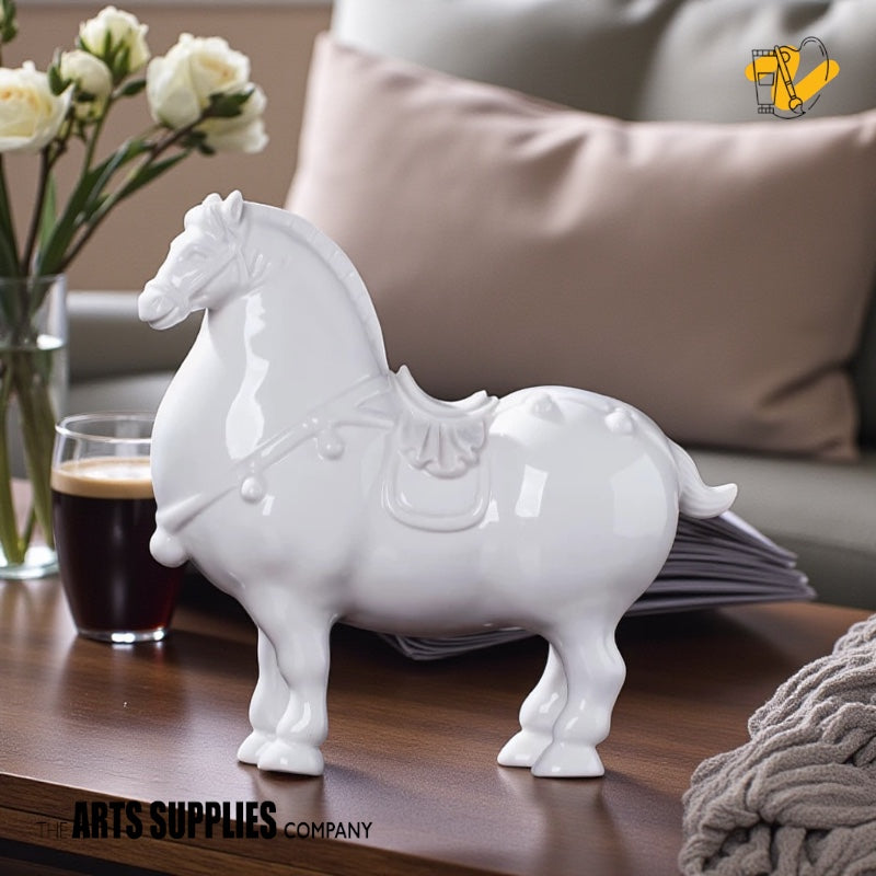 Blanc de Chine Horse of Tang Figurine (2 Sizes)