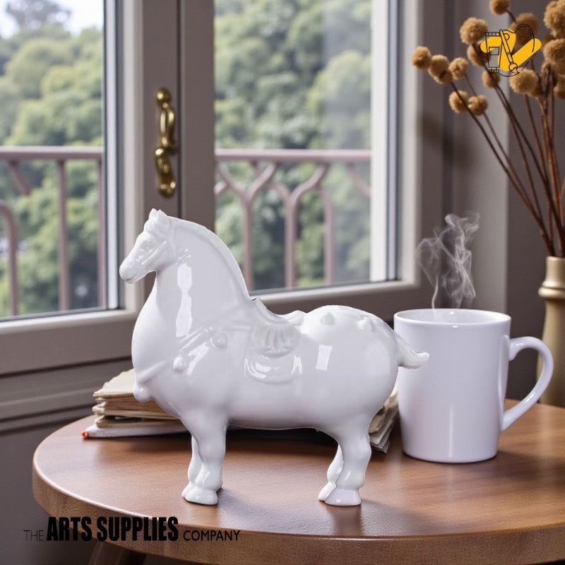 Blanc de Chine Horse of Tang Figurine (2 Sizes)
