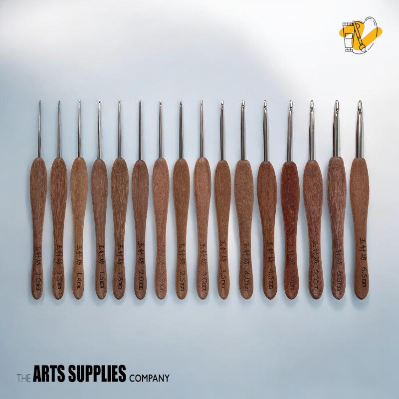 Sandalwood Handle Crochet Hooks