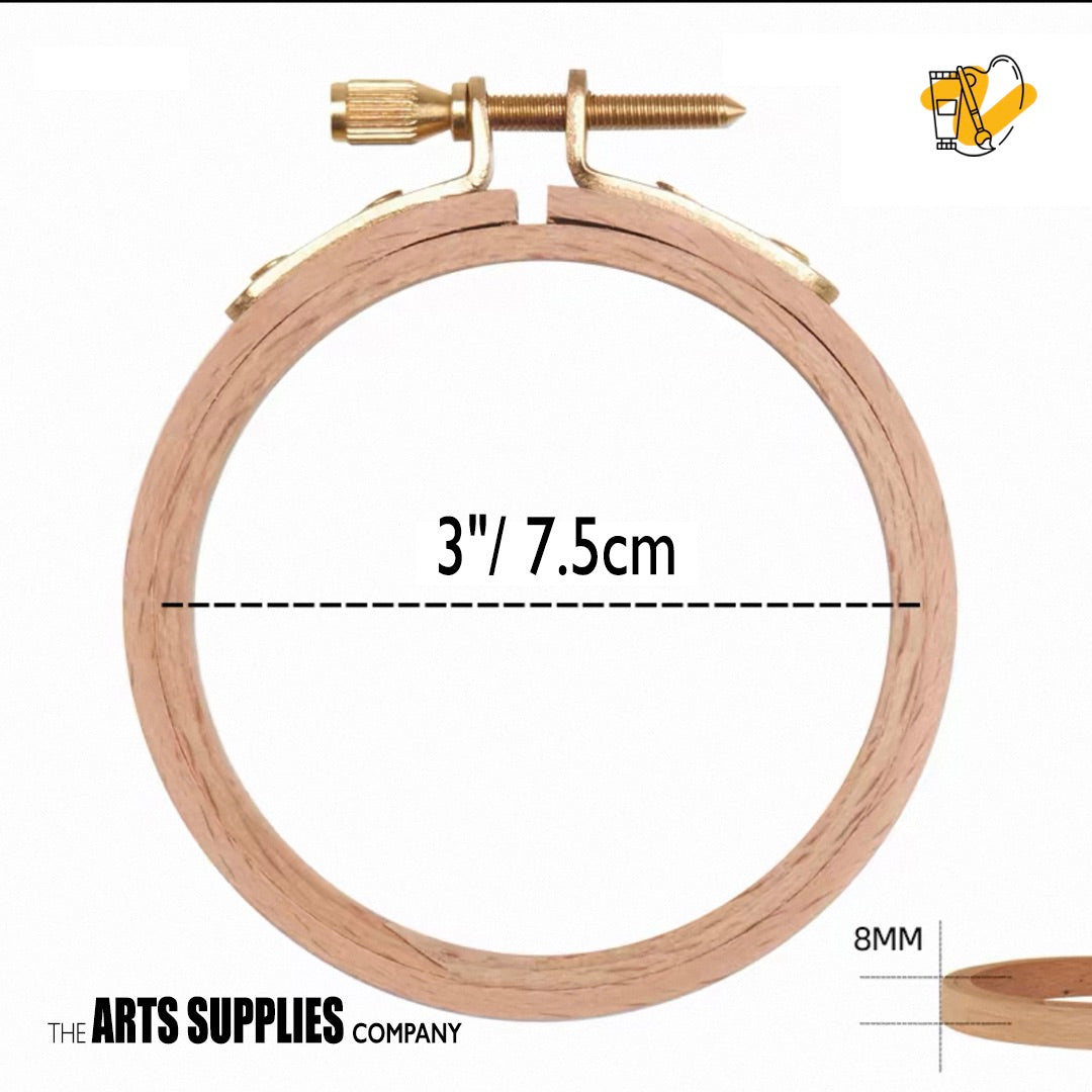 Wooden Embroidery Hoop (Round)