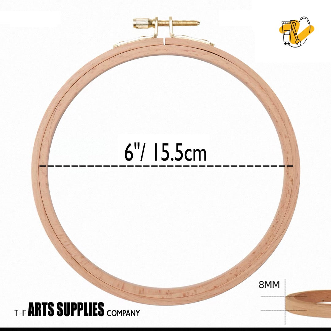 Wooden Embroidery Hoop (Round)