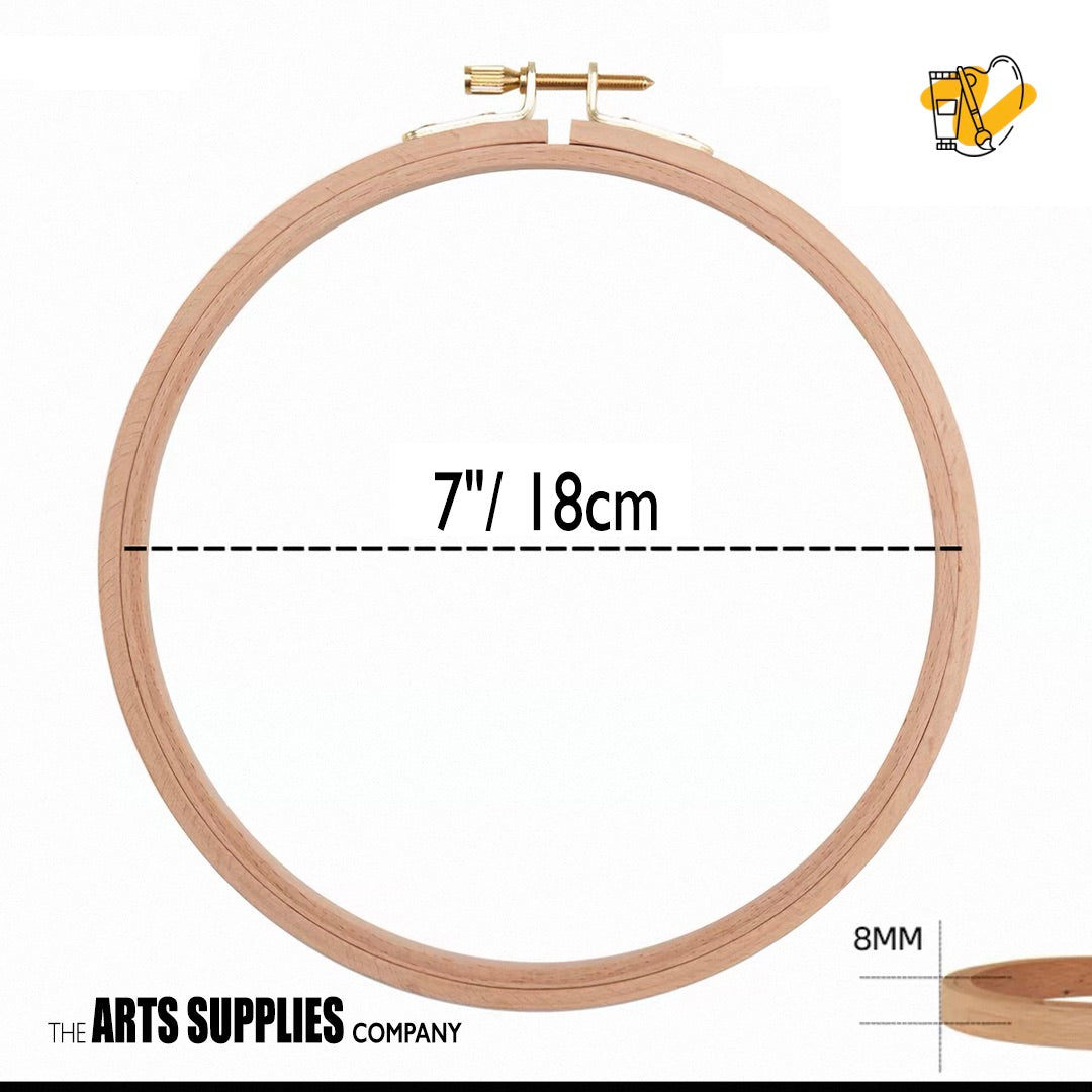 Wooden Embroidery Hoop (Round)