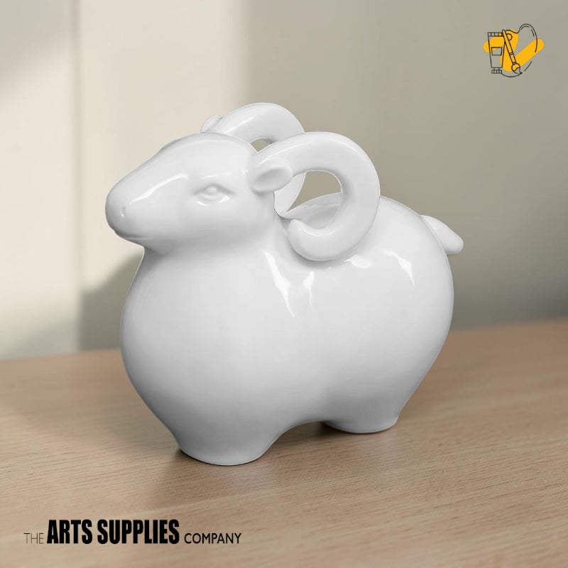 干支置物 未 (ひつじ) Zodiac Figurine Sheep (Glazed)