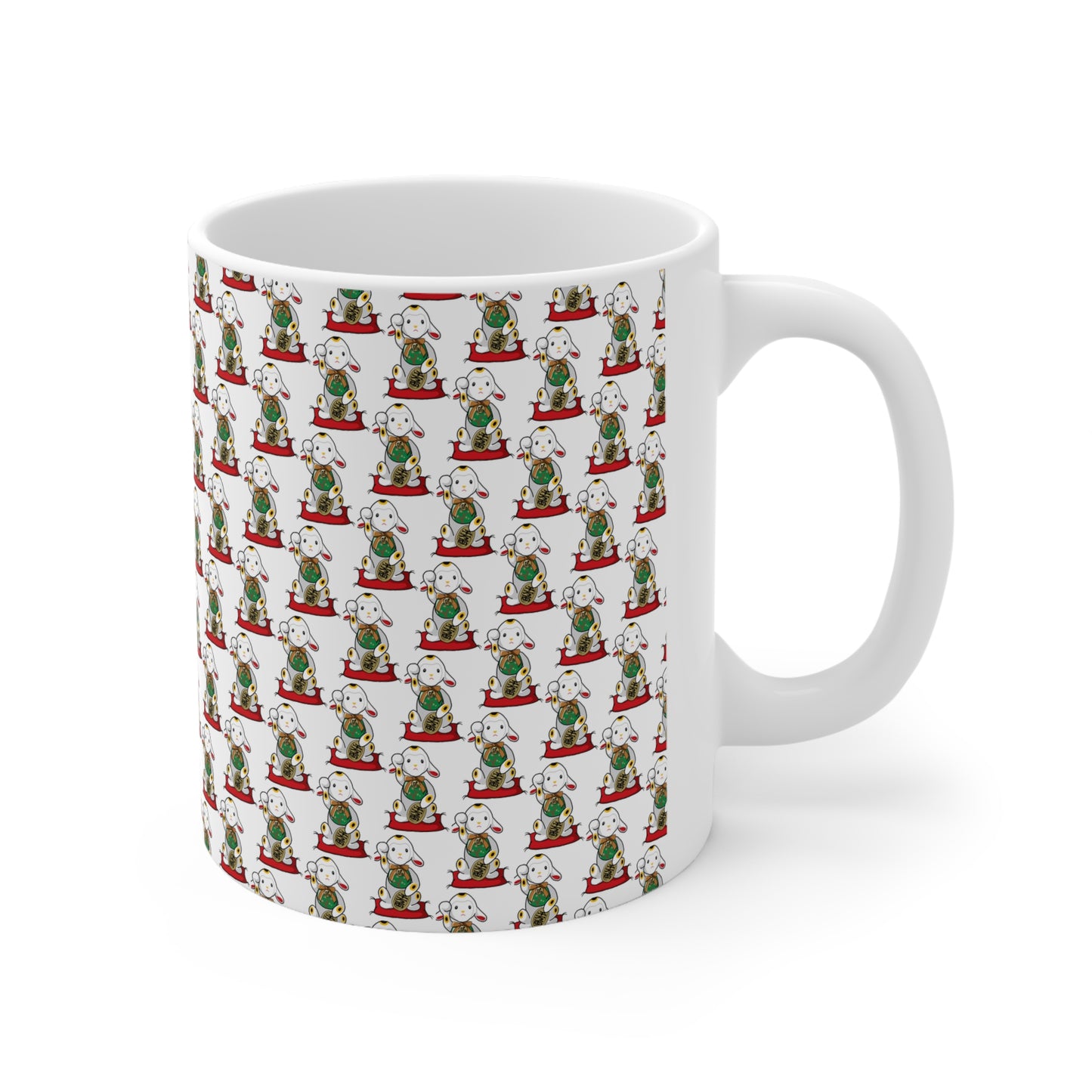 Ceramic Maneki-Neko Lamb Coffee Mug - Whimsical Design, Cute Gift for Tea Lovers, Home Decor, Cozy Vibes