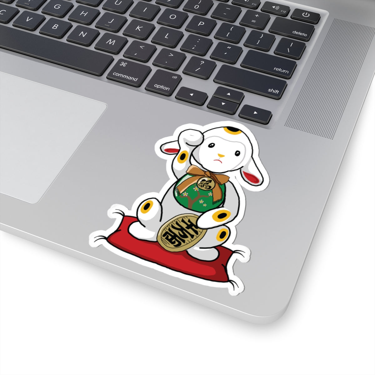 Maneki-Neko Lamb Stickers, Cute Stickers for Laptops, Japanese Decor, Gift for Lamb Lovers, Kawaii Accessories, Home and Office Decoration