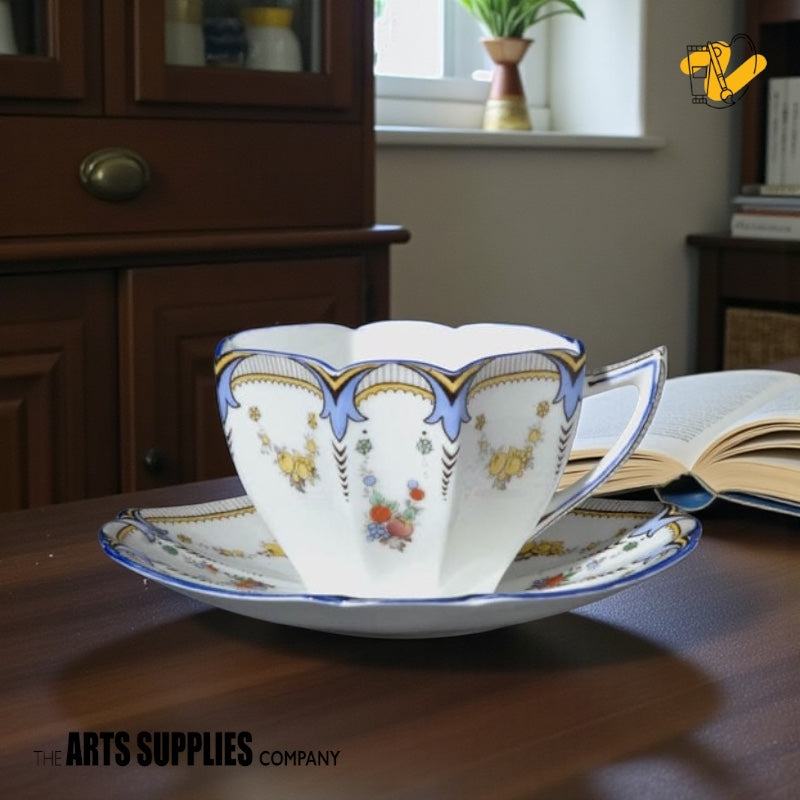 Refabricated Shelley Queen Anne Style Teacup & Saucer (200ml)