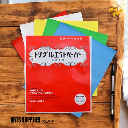 Color Tracing Paper for Fabric トリプルエイトペーパー (Water Erasable)