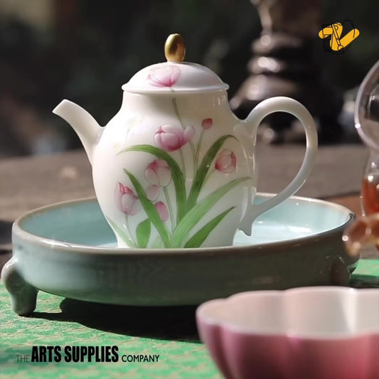 Hand-painted Floral Teapot